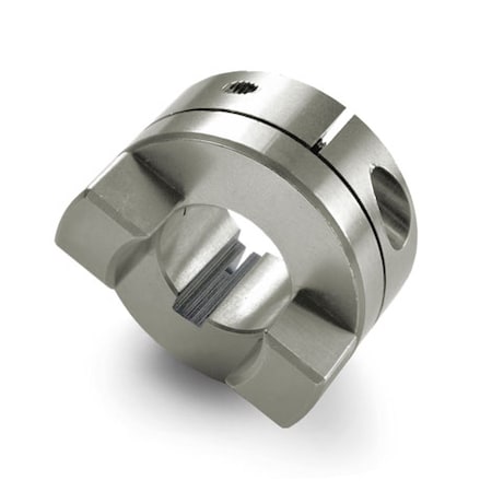 Keyed Clamp Oldham Cplg Hub, Bore 7mm, OD 25.4mm, Stainless Steel